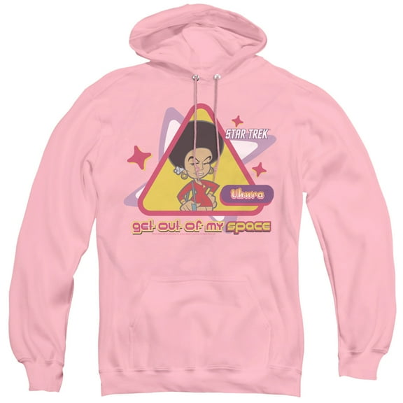 Quogs Out Of My Space Adult Pullover Hoodie Sweatshirt Pink