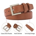 thumbnail image 4 of SENDEFN Women's Slim Casual Leather Belt Regular Size Polished Buckle for Jeans Pants, 4 of 7