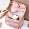 thumbnail image 4 of Bolso que se lava cosmético, esmerilado translúcido de gran capacidad, hecho del PVC y de la PU, 4 of 5