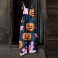 thumbnail image 7 of Stralyhd Bat Print Womens Overalls Halloween Party Sleeveless Jumpsuit Night Club Jumpsuits with Pockets Spooky Horror Print Long Pants Brown M, 7 of 7