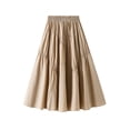 thumbnail image 4 of Liacowi Flowy Long Skirts for Women Juniors High Waist A-line Midi Skirt Streetwear, 4 of 7