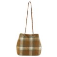 thumbnail image 3 of Bolso de hombro con cadena a cuadros retro para mujer, bolso de hombro con cadena a cuadros retro, nuevo bolso de hombro con contraste de color para otoño e invierno de 2024, versión coreana, 3 of 5