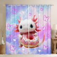 thumbnail image 1 of Cartoon Axolotl Windows Drapes Block 30%-50% Light,Sweet Donut Dessert Home Decor Curtains for Living Room,Butterfly Star Purple Gradient Window Drapes 38Wx54L Inches Set of 2 Panels, 1 of 6