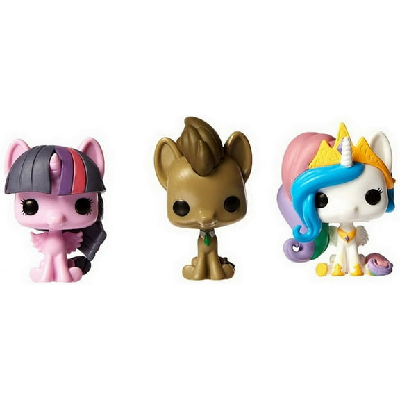 Pocket POP My Little Pony 3pk, Tin-Hooves, Celestia, Twilight Sparkle, Multi