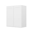 thumbnail image 4 of Furinno Shaker Wall Kitchen Cabinet 2-Doors 2-Shelves, Ready to Assemble, 12 D x 27 W x 30 H, White, 4 of 7