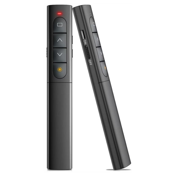 Key Note Presentation Presentation Clicker with Volume Control, Wireless Presenter Remote ...