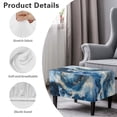 thumbnail image 6 of Xoenoiee Blue Marble Print Waterproof Stretch Ottoman Cover Rectangle Folding Storage Stool Furniture Protector Soft Slipcover for Living Room with Elastic Bottom, L, 6 of 7