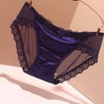 thumbnail image 2 of Panties for Women,Transparent Lace Seamless Underwear for Women Soft Comfortable Triangle Panties,Womens Underwear,Dark Blue,M, 2 of 4