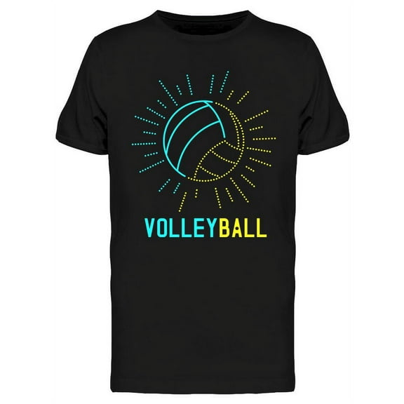 Volleyball On Dark Blue Color T-Shirt Men -Image by Shutterstock, Male 3X-Large