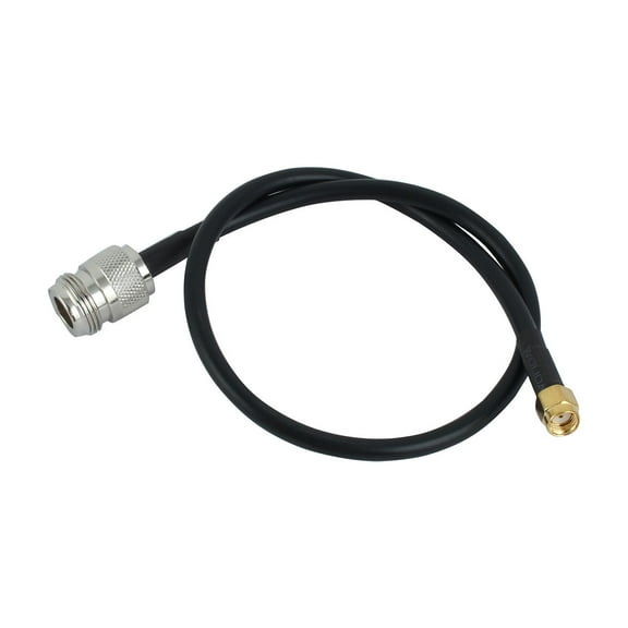15.7 Inch Black N Type Female to RP-SMA Male Cable RG58 Low Loss Connector Cord Fit for WiFi 4G Router Gateway Receiver Radio Transmitters Antenna