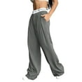 thumbnail image 3 of Spring and Autumn Women'S Wide-Leg Pants High Waist Business Casual Work Pants Grey S, 3 of 9