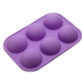 thumbnail image 1 of Bewildely Molde de pastel de silicona con esfera de media bola de 6 cavidades para hornear utensilios para hornear en 3D, pastel de Chocolate, magdalenas, Almacenamiento y organización del hogar Bewildely HA022927-00, 1 of 1