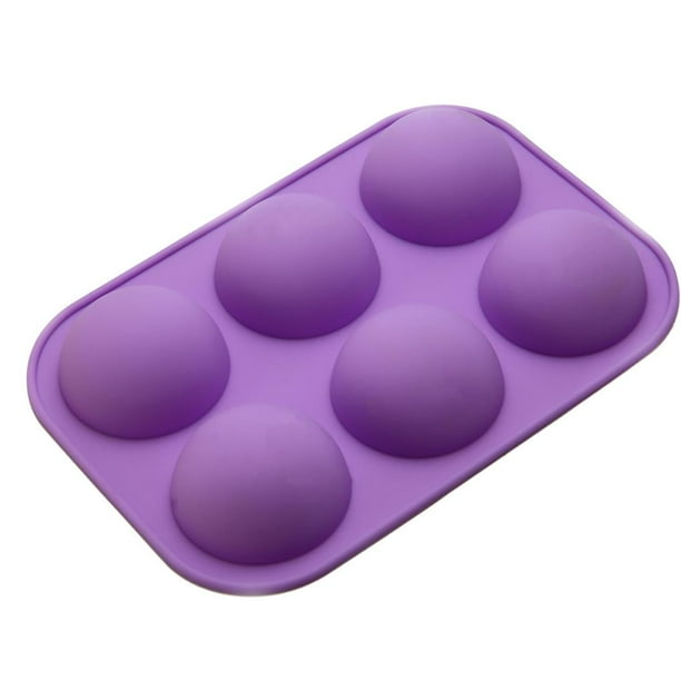 Advancent Molde de pastel de silicona con esfera de media bola de 6 cavidades para hornear utensilios para hornear en 3D, pastel de Chocolate, magdalenas, Almacenamiento y organización del hogar Advancent HA022927-00