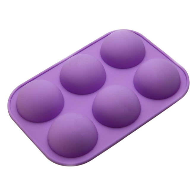 Bewildely Molde de pastel de silicona con esfera de media bola de 6 cavidades para hornear utensilios para hornear en 3D, pastel de Chocolate, magdalenas, Almacenamiento y organización del hogar Bewildely HA022927-00