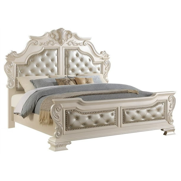 Shop target for storage furniture you will love at great low prices. cosmos furniture victoria traditional queen bed in off white finish wood