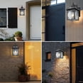 thumbnail image 4 of Solar & Electric Dual-Powered Outdoor Wall Light Black Waterproof Wall Lamp, Auto On/Off, Weatherproof for Garden, Patio, Porch (Installation Hardware Included), 4 of 8