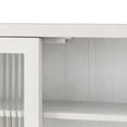 thumbnail image 6 of 24.8" Glass Door Cabinet - Vintage Appeal, White Washed With 3 Storage & Towel Rack For Bathroom, Kitchen, Dining Room Door, Washed, Area, 6 of 6