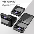 thumbnail image 4 of Compatible with Samsung Galaxy Z Flip 4 Case with Built-in Screen Protector, Hinge Protection Shockproof Anti-Scratches Electroplated Case Phone Cover Casefor Samsung Galaxy Z Flip 4 5G Black, 4 of 14