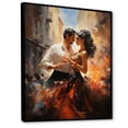 thumbnail image 2 of Designart "Dancing Couple at a Spanish Fiesta Spain" Spain Floater Framed Wall Art Living Room, 2 of 7