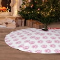 thumbnail image 6 of Rateoe Pink Paw Print Christmas Tree Skirt 48" for Xmas Holiday New Year Party Circle Tree Mat Ornaments Decoration, 6 of 7