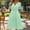 Mint Green, variant on Women's Short Sleeve Dresses with Pockets Plus Size Multi-Color Satin Zipper V-Neck Dress
