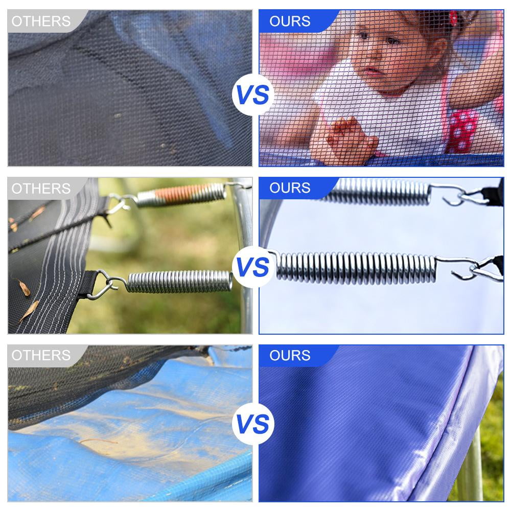 10 FT Trampoline with Safety Enclosure Net for Kids and Adults Fitness Trampoline, Waterproof Jump Mat, Ladder, Spring Cover Pad Exercise Fitness Outdoor Trampoline