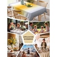 thumbnail image 5 of Orange Grey White Table Cloth, Farmhouse Ombre Color Modern Simple Waterproof Tablecloth for Square Tables, Reusable Washable Fabric Table Cover for Restaurant Kitchen Dining Tables 54"x54", 5 of 6