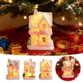 thumbnail image 6 of Christmas Decorations - Christmas Resin House Ornaments, Cottage Town Tiny Figurine with Led Light,Winter Village Ornament for Party Home Decor Christmas Ornaments Gifts(A), 6 of 6