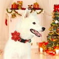 thumbnail image 4 of Pet Artist Christmas Dog Collar with Removable Bow, Adjustable for Small Medium Large Dogs, Holiday Party Festive Pet Gear, 4 of 12