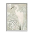 thumbnail image 3 of Stupell Industries Rustic Seashells Egret Bird Grainy Pattern Sign Graphic Art Gray Framed Art Print Wall Art, Design by June Erica Vess, 3 of 5