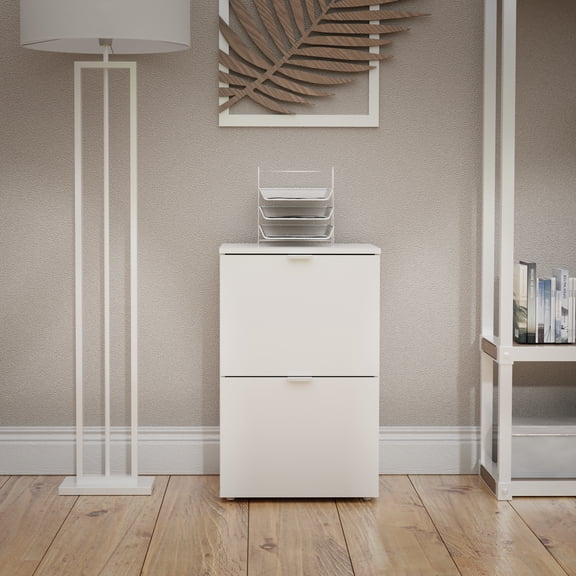 Kappesberg Savannah 2-Drawer File Cabinet with Hanging File Capability, White
