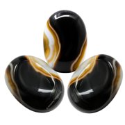 Black Onyx Crystal Palm Stone