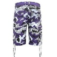thumbnail image 2 of Victorious Men's Belted Twill Camo Cargo Short DS2065 - Purple - 34, 2 of 9