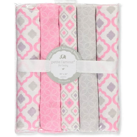 Royal Blue Receiving Blanket - Petite L'amour 5-Pack Flannel Receiving Blankets