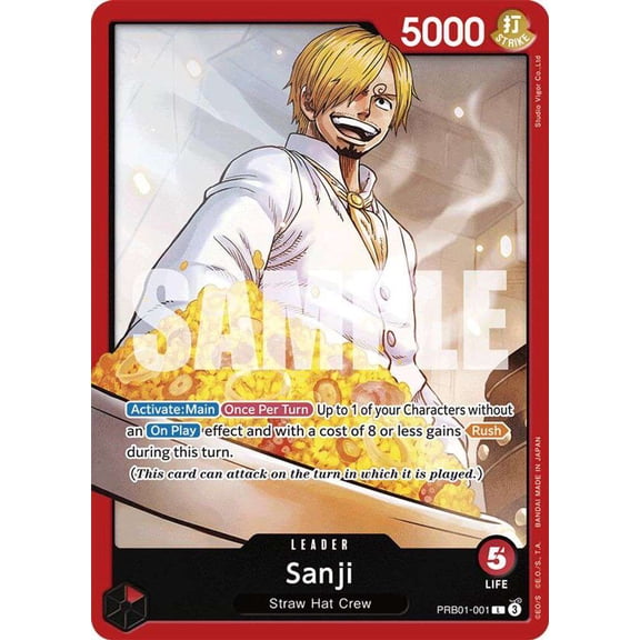 One Piece Premium Booster Leader Sanji PRB01-001
