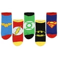 thumbnail image 1 of DC Comics Superhero No-Show Socks 5 Pair, 1 of 3