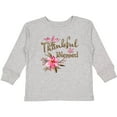 thumbnail image 3 of Inktastic Thankful and Blessed Inspirational Saying with Pink Flowers Boys or Girls Long Sleeve Toddler T-Shirt, 3 of 5