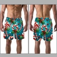 thumbnail image 3 of luoweisi Men's Beach Shorts Quick Dry Swim Trunks with Mesh Lining Christmas Candy S, 3 of 5