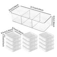 thumbnail image 7 of Dualoai Press on Nail Storage Box Set Display Case Portable Multipurpose Clear Practical Divided Long Box, 7 of 7