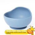 thumbnail image 4 of Bowl for Baby Food by Muqee Peeko in Blue Color with Suction Bottom and Raise Lip, 4 of 9