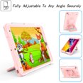 thumbnail image 2 of Kids Case for iPad 9th/ 8th/ 7th Generation 2021 2022 2019,TECH CIRCLE Heavy Duty Hybrid Shockproof 360 Rotating Stand Anti Scratch Drop-Proof Protection Case with Hand Shoulder Strap,Rosegold, 2 of 8