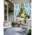 thumbnail image 4 of nqOlkjepod Outdoor Curtains for Patio Waterproof, Summer Blue Coral Outdoor Privacy Panels Grommet, Retro Coastal Starfish Conch Shell Blackout Outside Curtains for Porch/Cabana 54"x108", 2 Panels, 4 of 8
