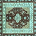 thumbnail image 1 of Ahgly Company Indoor Square Abstract Light Blue Modern Area Rugs, 6' Square, 1 of 4