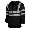 thumbnail image 4 of Men Class 3 High Visibility Sweatshirt Reflective Safety Hoodie Windproof Pullover Work Hoodie with Pocket, 4 of 5