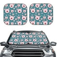 thumbnail image 2 of Saiise Funny Pig Faces for Foldable Car Sun Shades (2-Pack) Offer Sun Protection with an Easy-fold Design for Convenient Windshield Shading-Large, 2 of 6