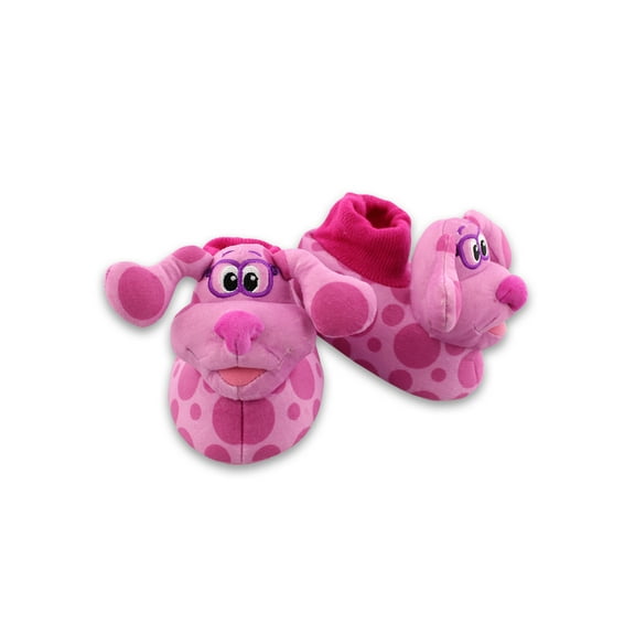 Nickelodeon Blue's Clues & You Magenta Female Toddler Plush 3D Sock Top Slippers CH89307