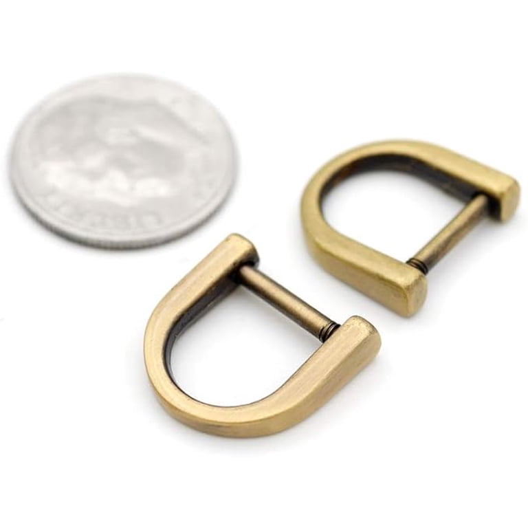 Solid Brass Twist D-Ring Shackle | 24x20mm For Keychains, Bracelets, DIY Crafts