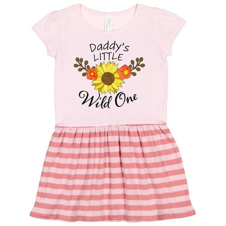 

Inktastic Daddy s Little Wild One with Sunflower Gift Toddler Girl Dress