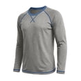 thumbnail image 5 of Cmfcve Men's Crew Neck Raglan Long Sleeve Tops Casual Loose Fit Athletic T-Shirt Fall Workout Running Pullover Shirts, 5 of 7