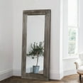 thumbnail image 2 of FENCY 58" x 24" Wood Full Length Mirrors Rustic Wall Mirror, Brown Rectangle, 2 of 11